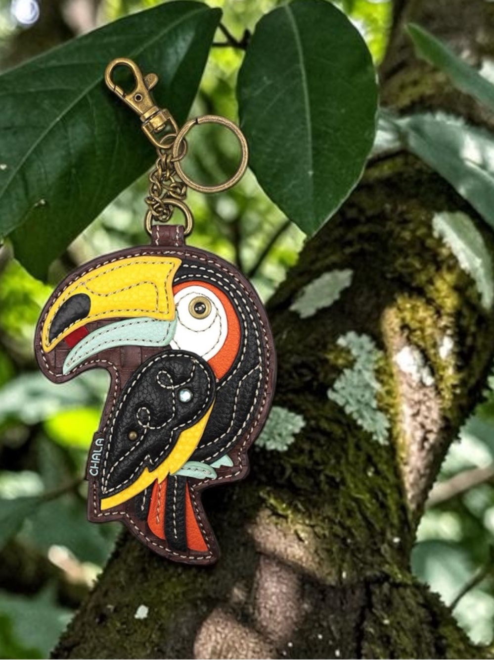 Chala coin pouch TOUCAN keychain bag, charm NWT
